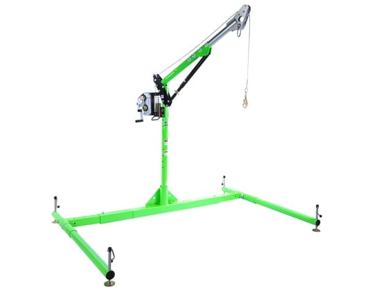 Fall Protection Systems - DBI-SALA 8518040 Advanced 5-Piece Hoist System with Adjustable Offset Davit Mast, Lower Davit Mast Extension, and 3-Piece Portable Base