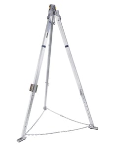 DBI-SALA 8300032 Advanced 7 ft. Aluminum Tripod with Salalift II Winch - 90 ft. of 3/16" Galvanized Steel Wire Rope