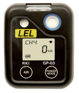 RKI GP-03 Combustibles, LEL, Single Gas Personal Monitor Kit with case, 72-0037-50