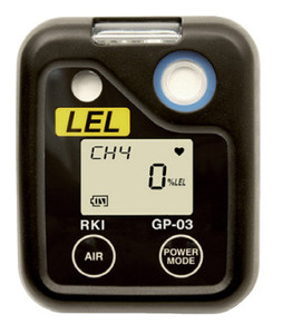 RKI GP-03 Combustibles, LEL, Rechargeable Single Gas Personal Monitor with calibration cup, 72-0038-05