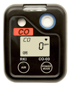 RKI CO-03 Carbon Monoxide, CO, Single Gas Personal Monitor Kit with case, 73-0060-50