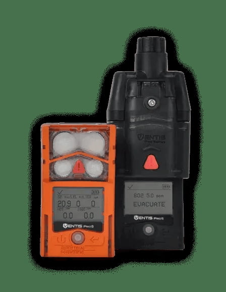 Ventis Pro Series, H2S, CO/H2 low, O2 (Long Life), Li-ion Ext Range, Desktop Charger, Black, UL/CSA, LENS&trade; Wireless, English