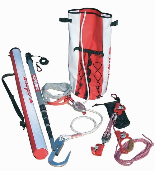 DBI-SALA 8900294 Rollgliss R250 99 ft. Pole Rescue Kit with Rope, Descender, Anchor Strap, and Carrying Bags