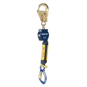 DBI-SALA 3101237 Nano-Lok 6 ft. Self Retracting Lifeline - Dyneema Fiber, Polyester Web, Aluminum Carabiner, and Swiveling Anchor Loop with Aluminum Rebar Hook