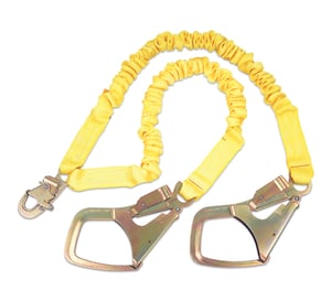 DBI-SALA 1244448 Shockwave 2 100% Tie-Off Shock Absorbing Lanyard 6 ft. with Snap Hook and Saflok-Max steel rebar hooks