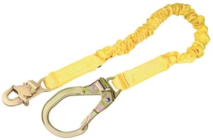 DBI-SALA 1244321 Shockwave 2 Shock Absorbing Lanyard 6 ft. with Snap Hook and Steel Rebar Hook