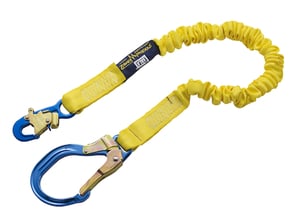 DBI-SALA 1244311 ShockWave 2 Shock Absorbing Lanyard 6 ft. with Snap Hook and Aluminum Rebar Hook