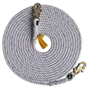 DBI-SALA 1202738 25 ft. Polyester/Polypropylene Blend 3/4" Diameter Rope Lifeline with 2 Snap Hooks