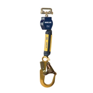 DBI-SALA 3101227 Nano-Lok 6 ft. Quick Connect Self Retracting Lifeline - Dyneema Fiber, Polyester Web, and Aluminum Rebar Hook