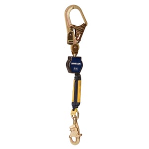 DBI-SALA 3101241 Nano-Lok 6 ft. Self Retracting Lifeline - Dyneema Fiber, Polyester Web, Swiveling Snap Hook, and Swiveling Anchor Loop with Steel Rebar Hook