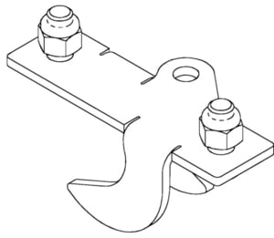 DBI-SALA 7400089 SecuraSpan Perpendicular I-Beam HLL Stanchion Intermediate Bracket - Use with 7400047 Stanchion