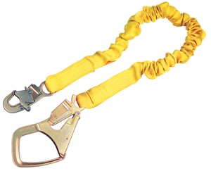 DBI-SALA 1244360 ShockWave 2 Shock Absorbing Lanyard 6 ft. with Snap Hook and Saflok-Max Steel Rebar Hook