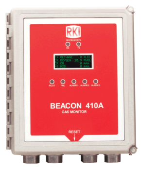 Beacon 410A,basic unit,horn/strobe,2 LEL/2 H2S detectors w/out cables (spec. on order),w/AC cord