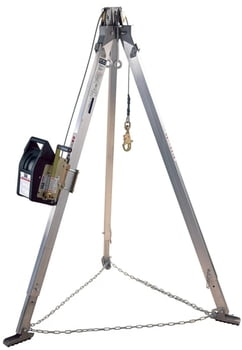 DBI-SALA 8300033 Advanced 7 ft. Aluminum Tripod with Salalift II Winch - 90 ft. of 3/16" Stainless Steel Wire Rope