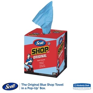 Scott KCC 75190 Shop Towels in a Box, Blue, 200 Sheets per Box, 8 Boxes