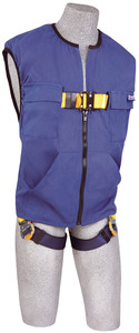 DBI-Sala 1111576 DeltaVest? Cotton Blue WorkVest style harness, non reflective, back D-ring, Quick Connect legs (univ harness) by Capital Safety