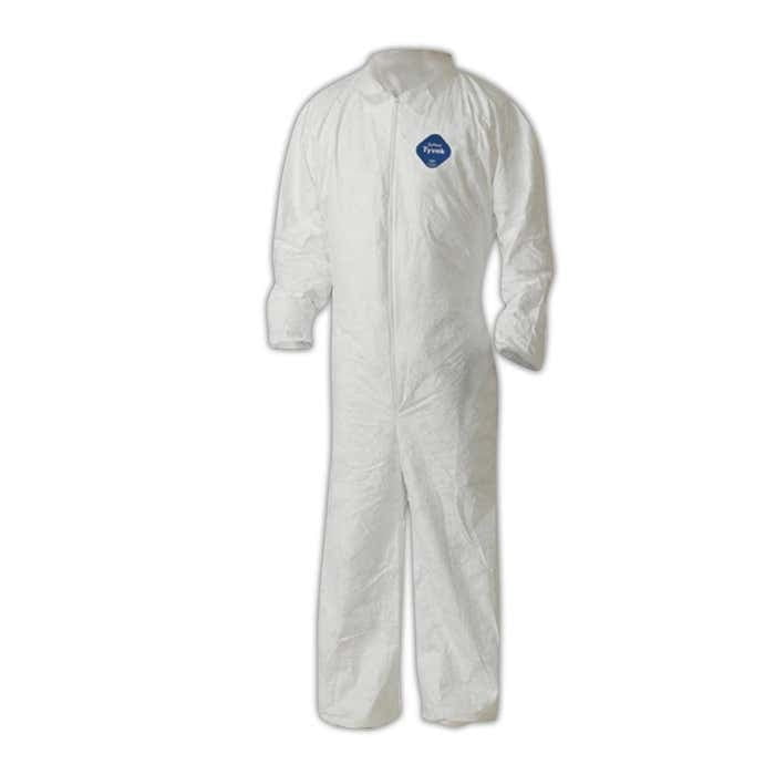 Disp. Coverall Tyvek/Posiwear w/Elastic W&A, Size XL - 25 suits / case