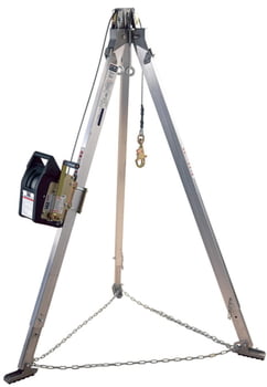 3M Fall Protection Advanced Aluminum Tripod with Salalift II Winch - 7 ft. (2.1 m) aluminum tripod and Salalift╓ II winch w/ 60 ft. (18 m) of 1/4 in. (6.3 mm) galvanized steel wire rope, mounting bracket and carrying bag