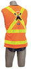 DBI-SALA 1107404 DeltaVest Hi-Vis Reflective Workvest Harness, Reflective orange workvest harness, back D-ring, tongue buckle leg straps (Universal)