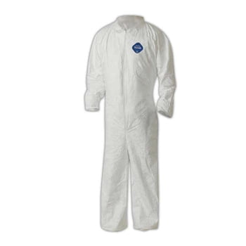 Disp. Coverall Tyvek/Posiwear w/Elastic W&A, Size XL - 25 suits / case