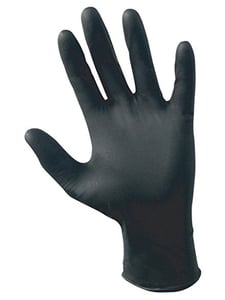 SAS Safety : Gloves,Nitrile, Disposable, Powder-Free, Black, 6 Mil