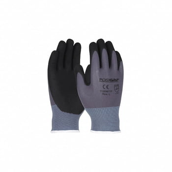 Westchester Marketing - IRONCAT Coated Gloves: L ( 9 ), Sandy, Foam Nitrile, Palm, Dipped, ANSI Abrasion Level 3, 12 PK