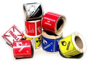 Hazardous Material Labels, Hi-Viz Orange, adhesives sealants and tapes