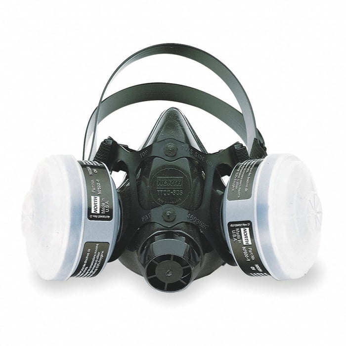 HONEYWELL NORTH Half Mask Respirator Kit: 7700, 2 Cartridges Included, Silicone, L Mask Size